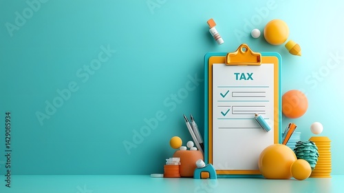 Tax deadline reminder with completed checklist