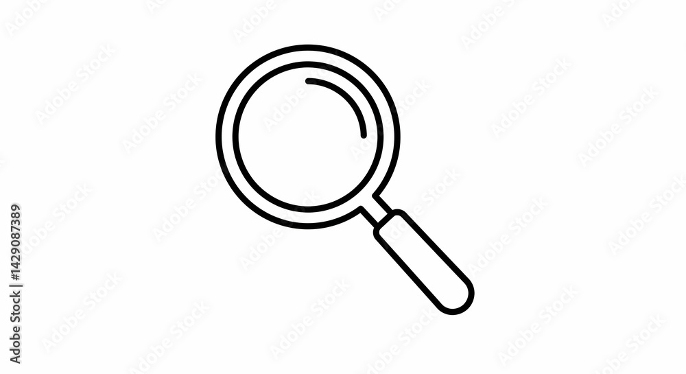 Magnifying Glass Icon for Search or Investigation Magnifying Glass Icon for Search or Investigation