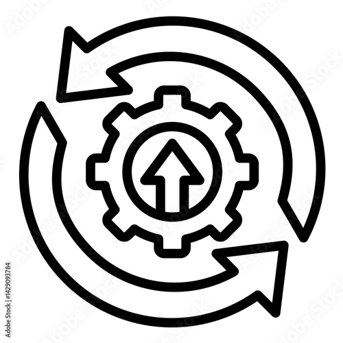 Process Improvement  Icon Element For Design	