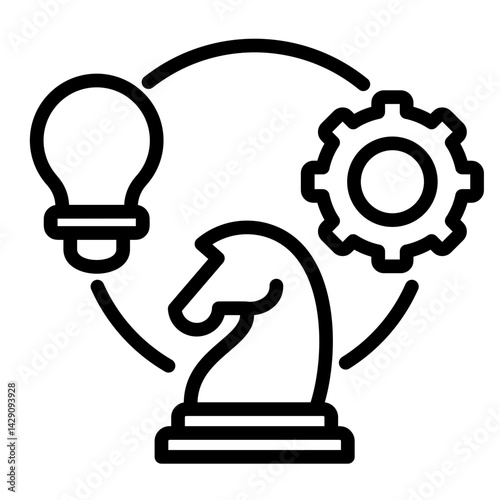 Strategic Development  Icon Element For Design	