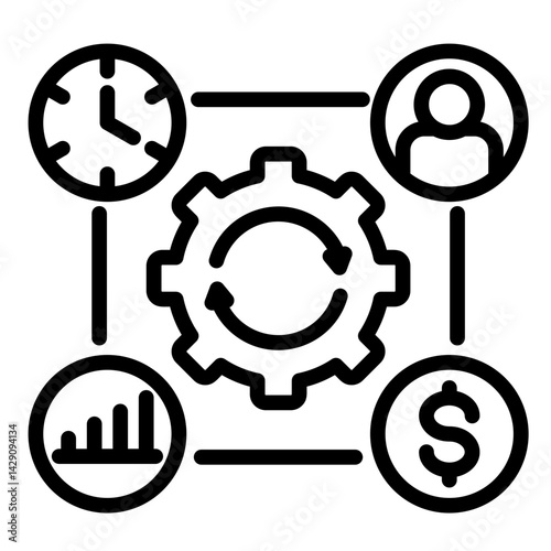 Resource Management  Icon Element For Design	