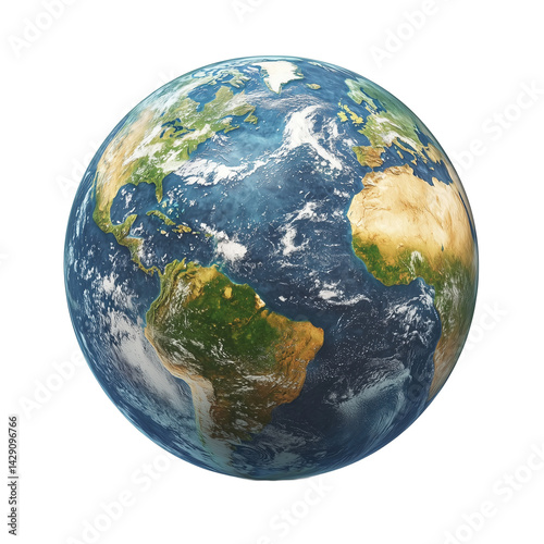 earth globe on transparent background