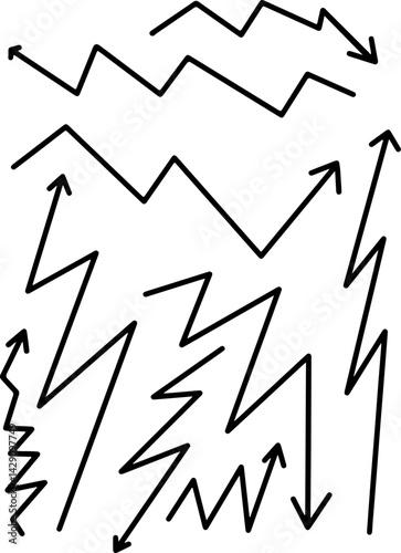 A set of different vector arrows