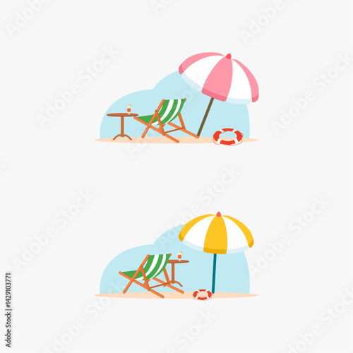 Beach Chair vector icon design