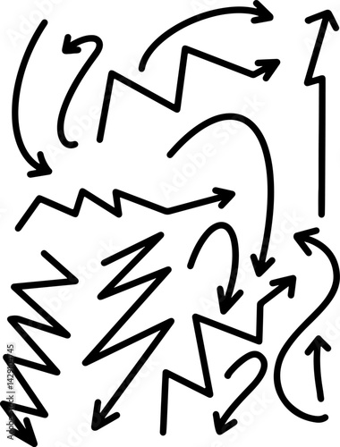 A set of different vector arrows