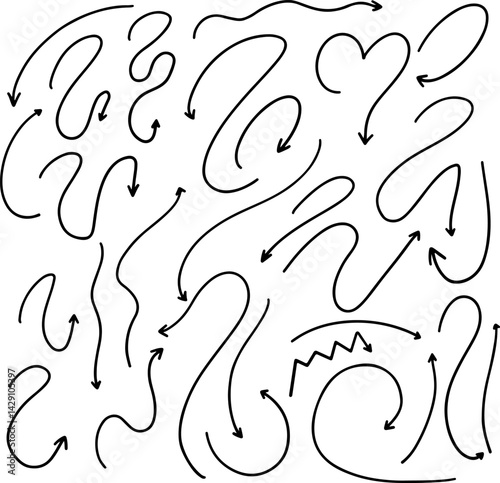 A set of different vector arrows