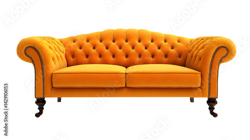 orange couch isolated on white background.png