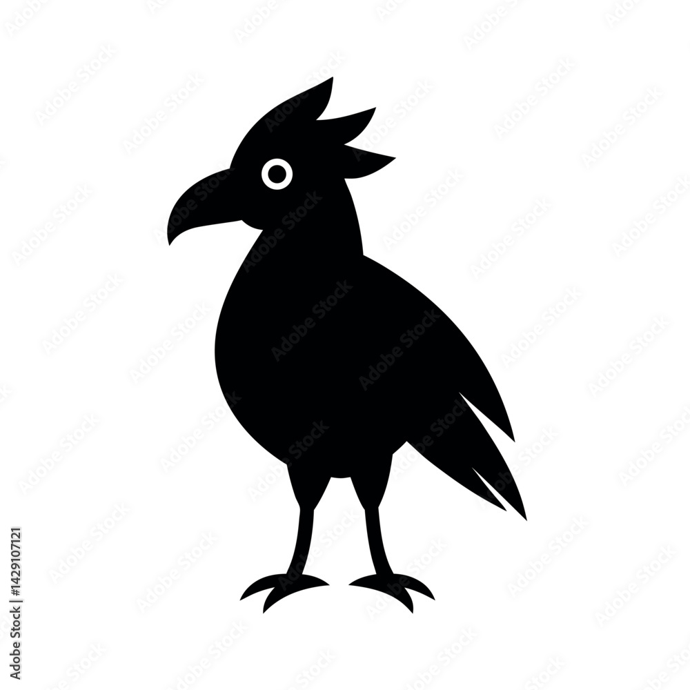 Fototapeta premium Montezuma Bird Silhouette Vector Graphic