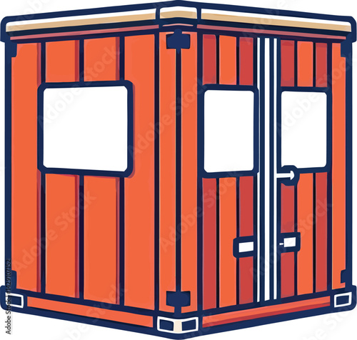 Shipping Container, Vector Icon