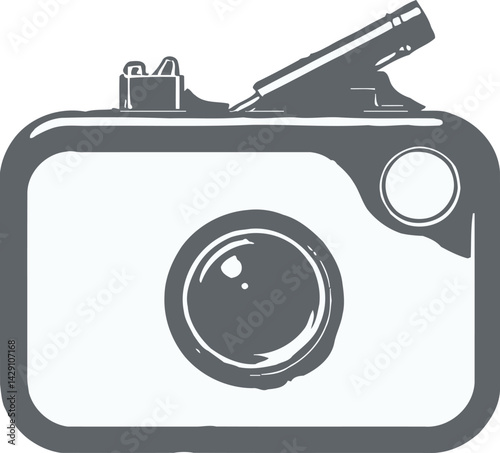 Silver Camera, Vector Icon
