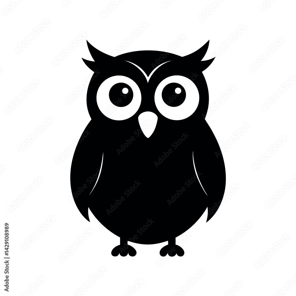Spectacled Owl Bird Silhouette Vector Art Spectacled Owl Bird Silhouette Vector Art