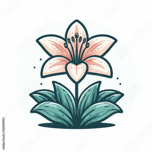 floral, lily, flower, nature, blossom, plant, white, background, spring, flora, bouquet, isolated, botanical, decoration, summer, botany, leaf, bloom, beautiful, green, closeup, petal, illustration, g