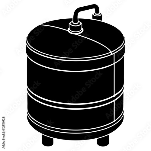 oil barrel isolated on white