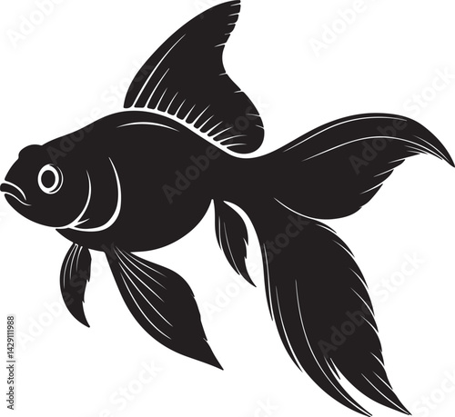 goldfish isolated on white background Golden fish Watercolor painting isolated A watercolor vector painting of a mother goldfish