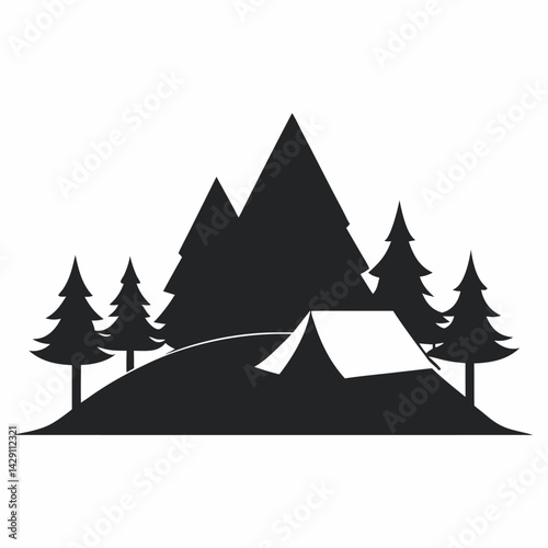 Wallpaper Mural Serene Camping Site illustratio Torontodigital.ca