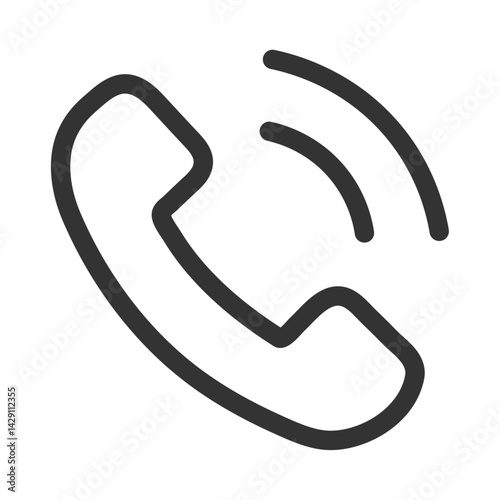 Modern calling vector icon set featuring phone symbols, call buttons, and communication elements in a minimal and clean design