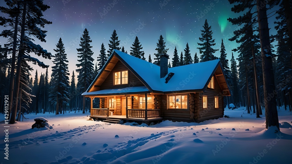 Fototapeta premium Silent Night in the Pines