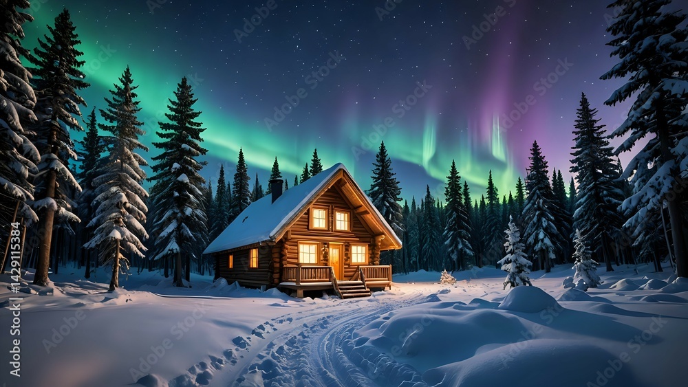 Fototapeta premium Silent Night in the Pines