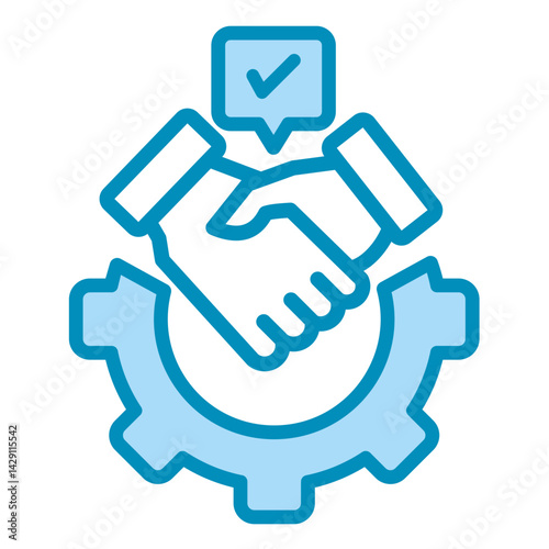 Strategic Partnership  Icon Element For Design	