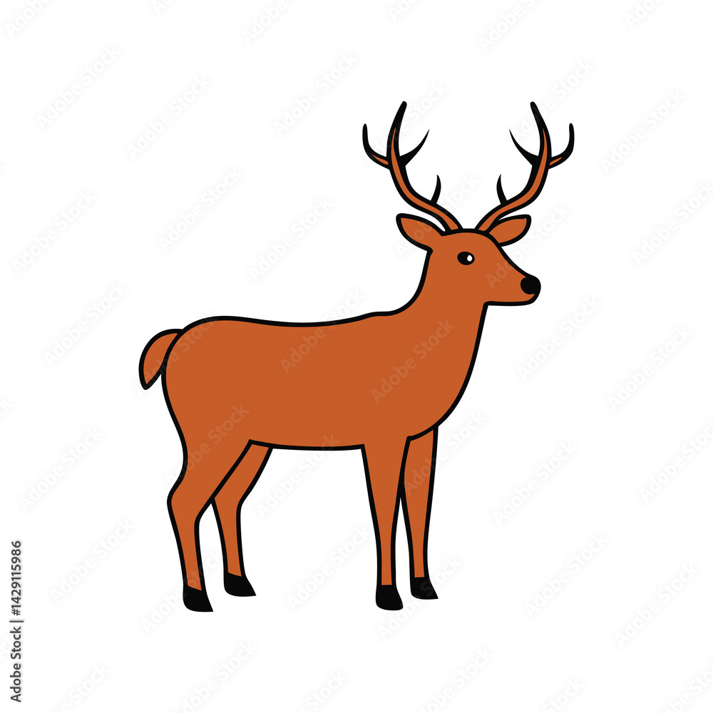 Obraz premium deer vector illustration