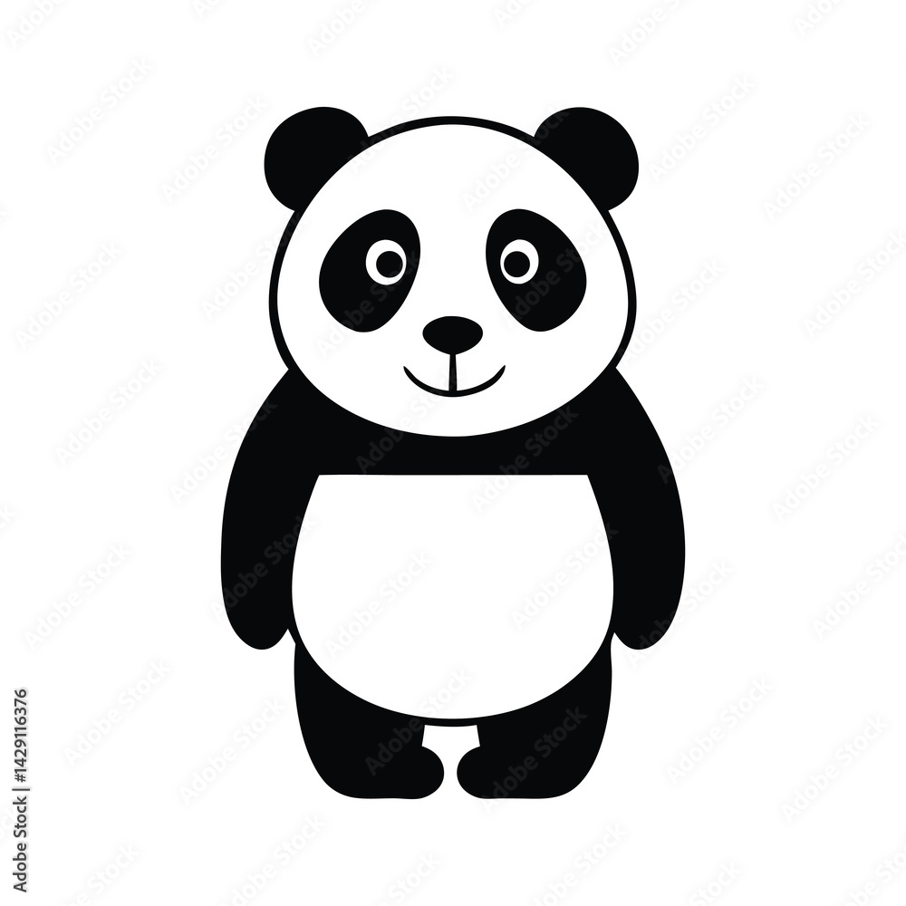 Naklejka premium panda vector