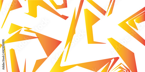 Abstract orange geometric pattern with sharp angular shapes. yellow vector pattern with broken polygonal shapes. Retro vector pattern background. Backdrop with lines, triangles. Gold Marbleized Stripe