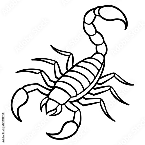 Simple Scorpion Outline Design