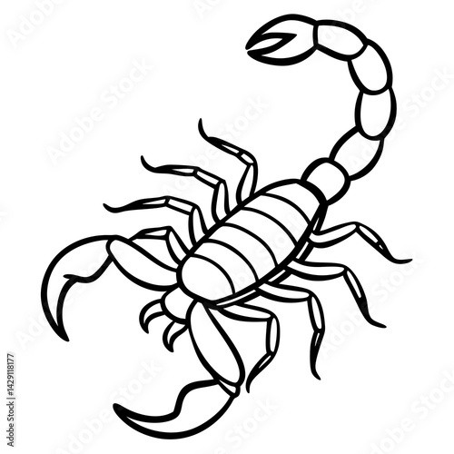 Simple Scorpion Outline Design