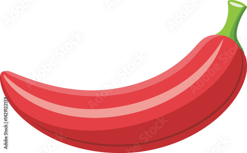 A vibrant vector art illustration of a delicious red banana, showcasing its unique color, ripe texture, and tropical fruit appeal