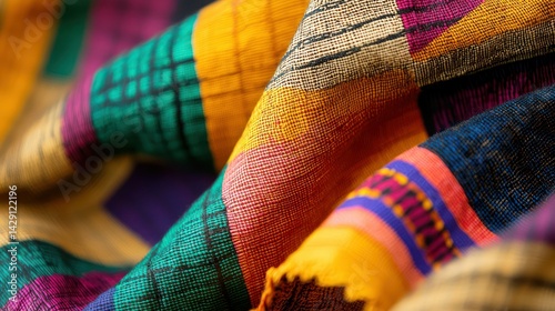African cotton kente cloth with bold colors