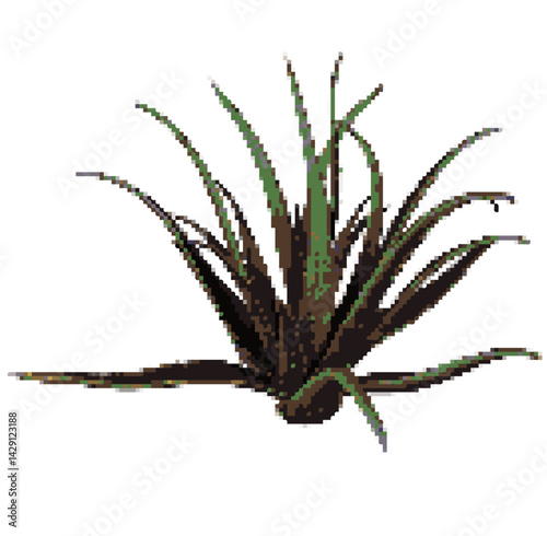 Dry aloe vera pixel art
