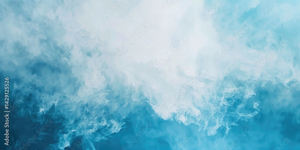 Fototapeta premium Abstract blue color wave flowing express the energetic ripple. Seamless texture of vividness curve swirling convey sense of harmony and wonderful scene perfect for effect and graphic design. AIG51.