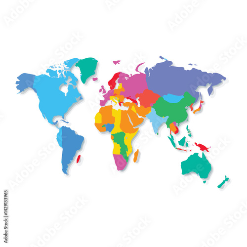 A Colorful World Map Illustration