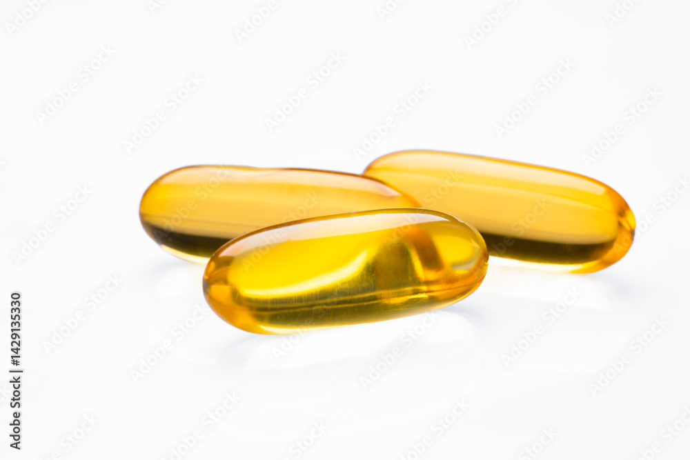 Dietary supplement containing omega 3 fish oil capsules