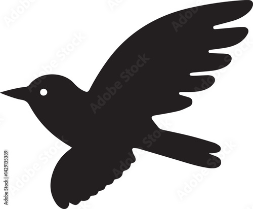 falcon logo design silhouette style vector minimal vector art illustration on a white background
