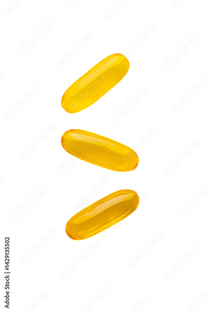 Dietary supplement containing omega 3 fish oil capsules