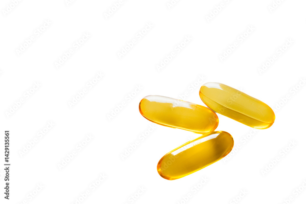 Dietary supplement containing omega 3 fish oil capsules