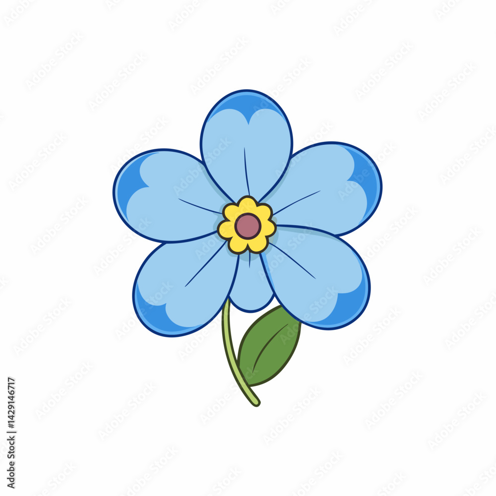 Fototapeta premium blue flower on a white background