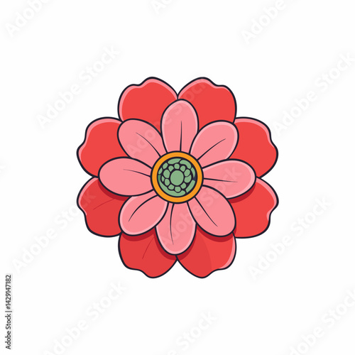 red dahlia flower