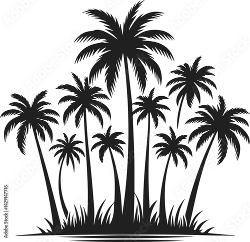 Palm Tree Vector  Very Simple Minimalist Tree Vector Art for Design  Tree Design Elements