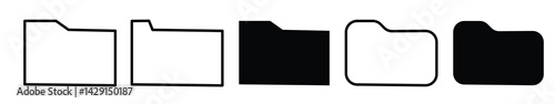 document icon set.File folder vector icons. assignment icon. contract document icon. Folder for reports and archive cases. Vector Illustration.White sheets black icon