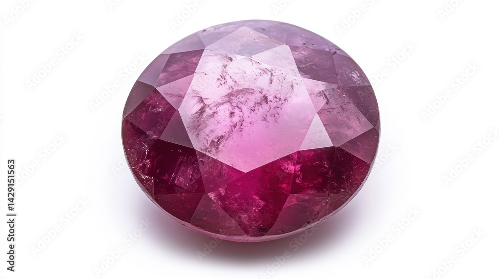 Realistic shot of a perfect ruby gemstone with brilliant clarity, isolated on white background Realistic shot of a perfect ruby gemstone with brilliant clarity, isolated on white background