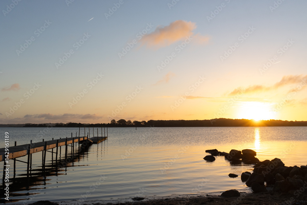 Als Sund bei Snogebæk mit Blick auf Arnkil auf der dänischen Ostseeinsel Als.