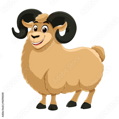 Vector illustration of a ram