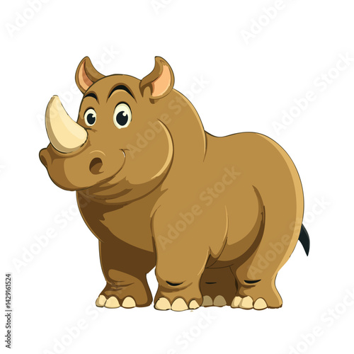 Vector illustration of a rhino