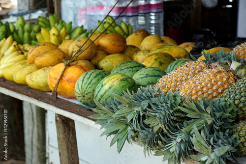 Fototapeta Naklejka Na Ścianę i Meble -  fresh fruits from the local market in ella