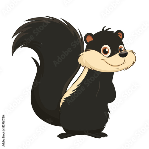 Vector illustration of a skunk