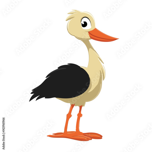 Vector illustration of a stork