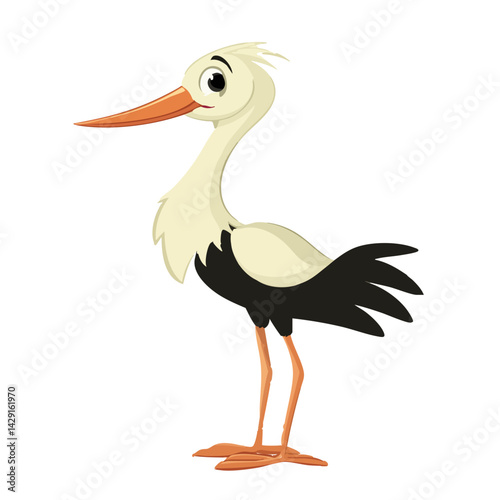 Vector illustration of a stork