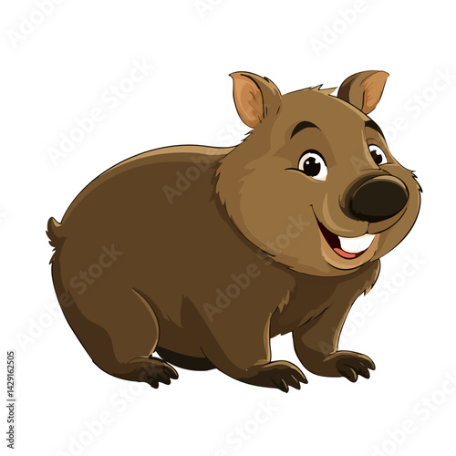 Vector illustration of a wombat